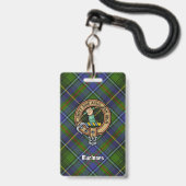 Clan MacInnes Wappen über Tartan Ausweis (Front with Lanyard)