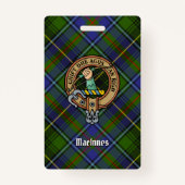 Clan MacInnes Wappen über Tartan Ausweis (Vorderseite)
