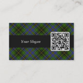 Clan MacInnes Wappen über Tartan Business Card Visitenkarte (Rückseite)