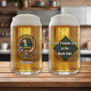 Clan MacInnes Wappen über Tartan Dosenglas