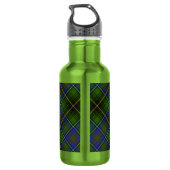 Clan MacInnes Wappen über Tartan Edelstahlflasche (Rückseite)
