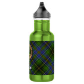 Clan MacInnes Wappen über Tartan Edelstahlflasche (Rechts)