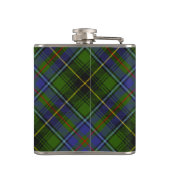 Clan MacInnes Wappen über Tartan Flachmann (Rückseite)