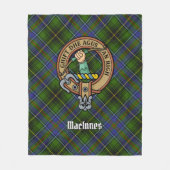 Clan MacInnes Wappen über Tartan Fleecedecke (Vorderseite)