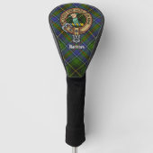 Clan MacInnes Wappen über Tartan Golf Headcover (Vorderseite)
