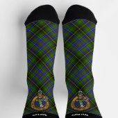Clan MacInnes Wappen über Tartan Socken (Oben)
