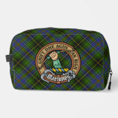 Clan MacInnes-Wappen über Tartan Waschbeutel (Vorderseite)