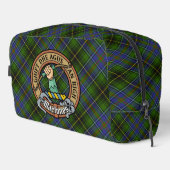Clan MacInnes-Wappen über Tartan Waschbeutel (Rechte Ecke)