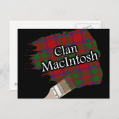 Clan MacIntosh Scottish Tartan Paint Brush Postkarte (Vorne/Hinten)