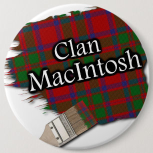 Clan MacIntosh Tartan Paint Brush Button