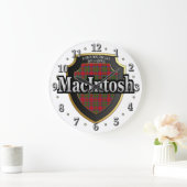 Clan MacIntosh Tartan Scottish Dream Clock Große Wanduhr (Zuhause)