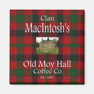 Clan-Macintoshs alter Moy Hall Kaffee Co. Magnet