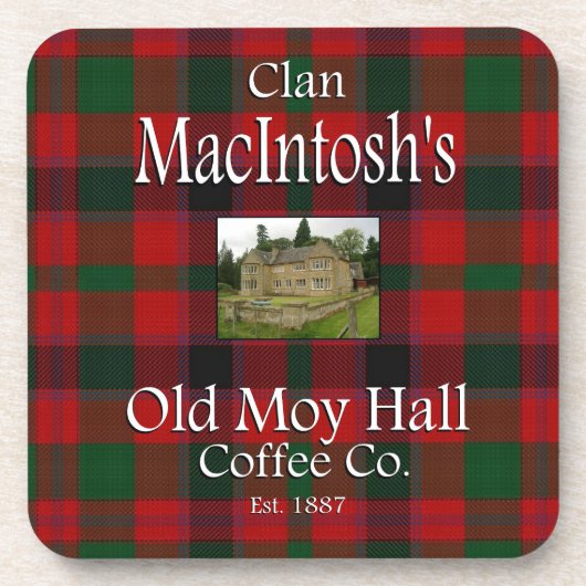 Clan MacIntosh's Old Moy Hall Coffee Co. Getränkeuntersetzer (Vorderseite)