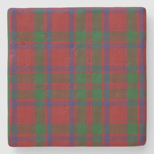 Clan-Macintoshtartan-karierter SteinUntersetzer (Vorderseite)