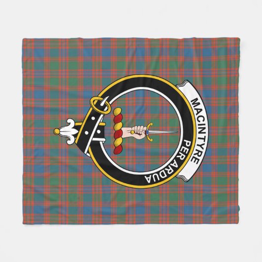 Clan MacIntyre Ancient Tartan Kariert Fleecedecke (Vorderseite (Horizontal))