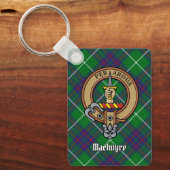 Clan MacIntyre Crest over Hunting Tartan Keychain Schlüsselanhänger (Vorderseite)