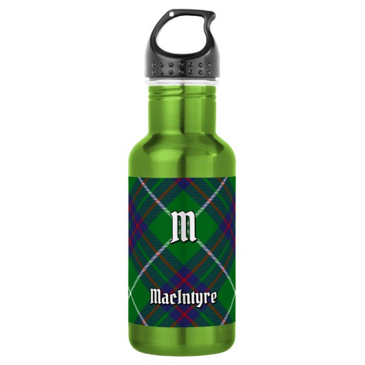 Clan MacIntyre Hunting Tartan Edelstahlflasche (Vorderseite)
