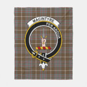 Clan MacIntyre Jagd gewitterter Tartan Kariert Fleecedecke (Vorderseite)