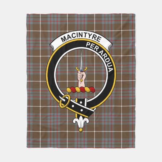 Clan MacIntyre Jagd gewitterter Tartan Kariert Fleecedecke (Vorderseite)