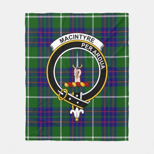 Clan MacIntyre Jagd Modernes Tartan Kariert Fleecedecke (Vorderseite)