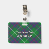 Clan MacIntyre Jagd Tartan Abzeichen Ausweis (Back with Clip)