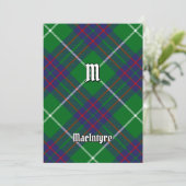 Clan MacIntyre Jagd Tartan Einladung (Stehend Vorderseite)