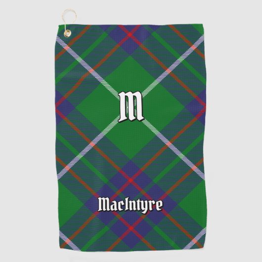 Clan MacIntyre Jagd Tartan Golf Handtuch (Vorderseite)
