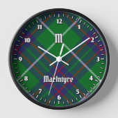 Clan MacIntyre Jagd Tartan Große Uhr (Vorderseite)