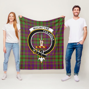 Clan MacIntyre of Glenorchy lila Tartan Kariert Fleecedecke