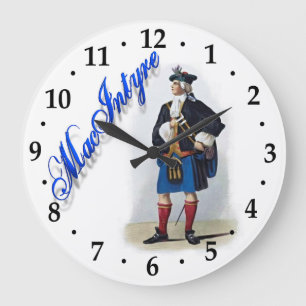 Clan MacIntyre Scottish Dream Clock Große Wanduhr