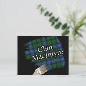 Clan MacIntyre Scottish Tartan Paint Brush Postkarte (Stehend Vorderseite)
