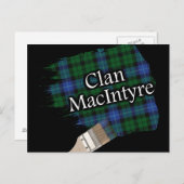 Clan MacIntyre Scottish Tartan Paint Brush Postkarte (Vorne/Hinten)