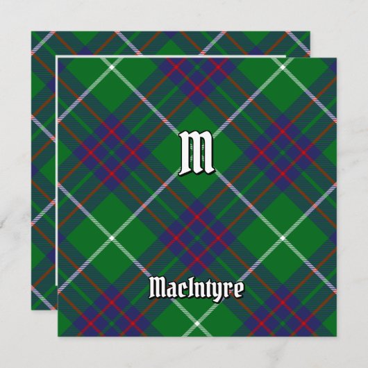 Clan MacIntyre Tartan Einladung (Vorne/Hinten)
