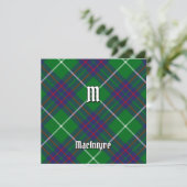 Clan MacIntyre Tartan Einladung (Stehend Vorderseite)