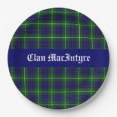 Clan MacIntyre Tartan individuell anpassbar Pappteller (Vorderseite)