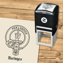 Clan MacIntyre Wappen Selbstfarbige Briefmarke Permastempel