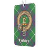 Clan MacIntyre Wappen über Jagd auf Tartan Autolufterfrischer (Links)