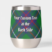 Clan MacIntyre Wappen über Tartan (Rückseite)