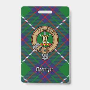 Clan MacIntyre Wappen über Tartan Ausweis