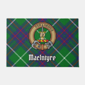Clan MacIntyre Wappen über Tartan Fußmatte (Vorderseite)