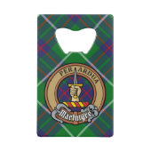 Clan MacIntyre Wappen über Tartan Geldbeutel Flaschenöffner (Vorderseite)