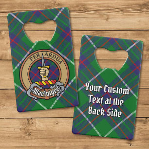 Clan MacIntyre Wappen über Tartan Geldbeutel Flaschenöffner