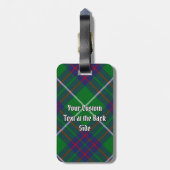 Clan MacIntyre Wappen über Tartan Gepäckanhänger (Rückseite vertikal)