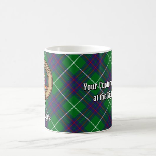 Clan MacIntyre Wappen über Tartan Kaffeetasse (Mittel)