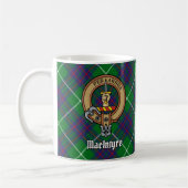 Clan MacIntyre Wappen über Tartan Kaffeetasse (Links)