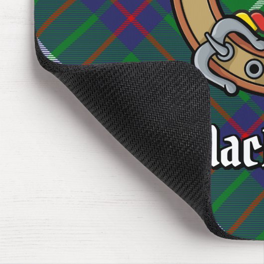 Clan MacIntyre Wappen über Tartan Mousepad (Ecke)