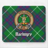 Clan MacIntyre Wappen über Tartan Mousepad (Vorne)