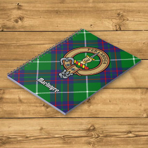 Clan MacIntyre Wappen über Tartan Notizblock