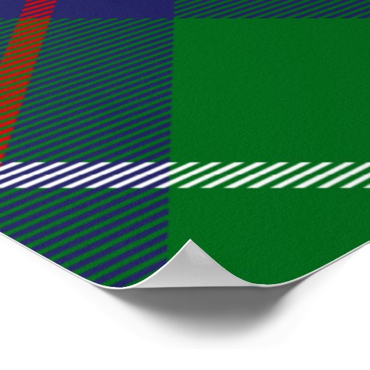 Clan MacIntyre Wappen über Tartan Poster (Ecke)
