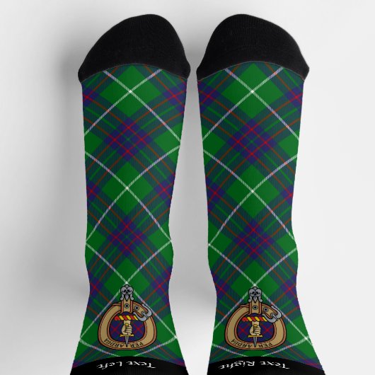Clan MacIntyre Wappen über Tartan Socks Socken (Oben)